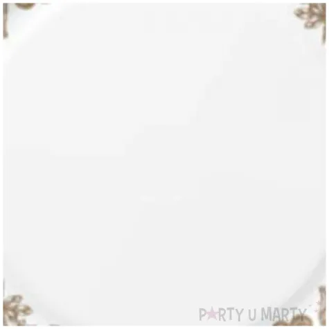 talerzyki papierowe kwiaty zlote maki 23 cm 8 szt