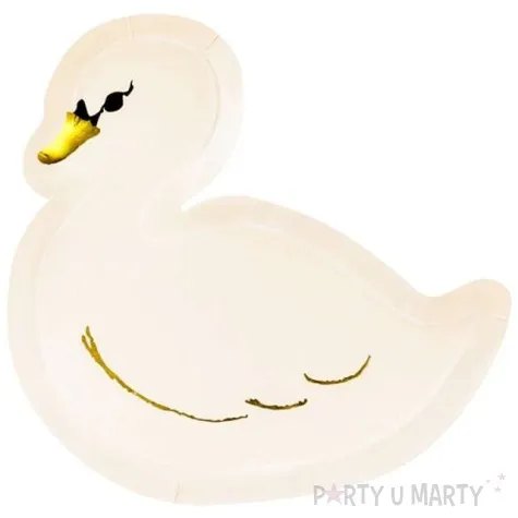 talerzyki papierowe labedz lovely swan partydeco 23 5 cm 6 szt
