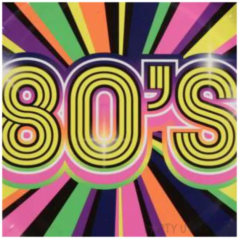 talerzyki papierowe lata 80 santex 22 5cm 10szt