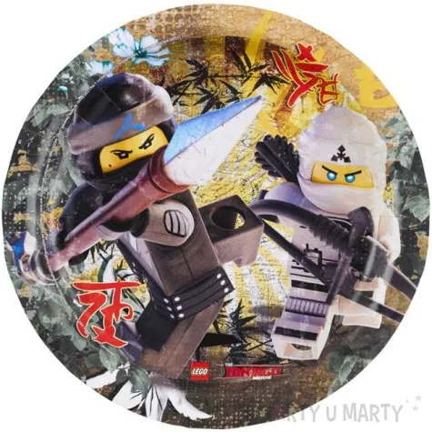 talerzyki papierowe lego ninjago amscan 18 cm 8 szt