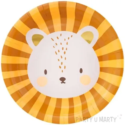 talerzyki papierowe lew partydeco 18 cm 6 szt