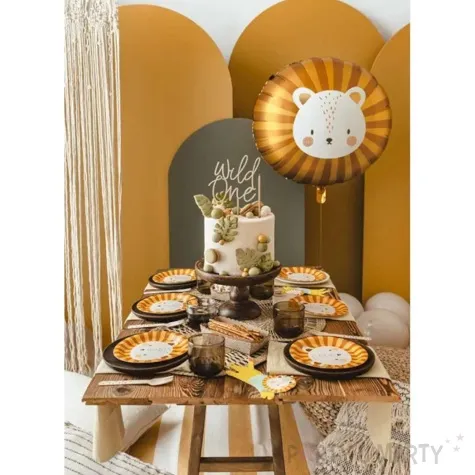 talerzyki papierowe lew partydeco 18 cm 6 szt