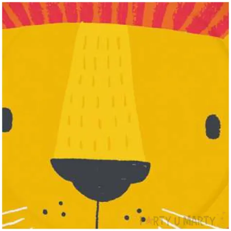 talerzyki papierowe lew paw 18 cm 10 szt