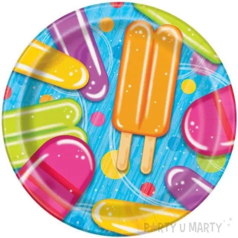 talerzyki papierowe lody na patyku unique 18 cm 8 szt