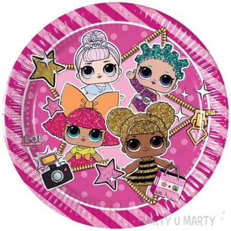 talerzyki papierowe lol surprise procos 20 cm 8 szt