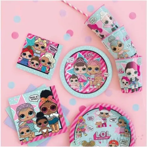 talerzyki papierowe lol surprise unique 18 cm 8 szt