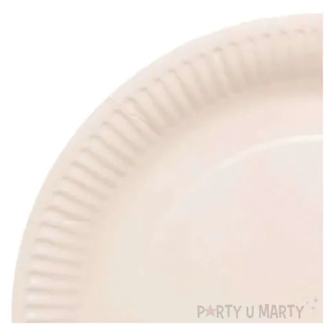 talerzyki papierowe marshmallow rozowy jasny amscan 23 cm 8 szt