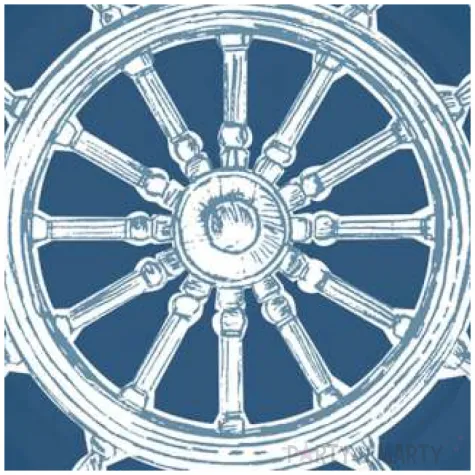 talerzyki papierowe marynarski swiat granatowe paw 18 cm 10 szt