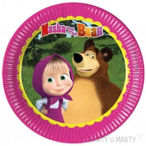 talerzyki papierowe masha and the bear procos 23 cm 8 szt