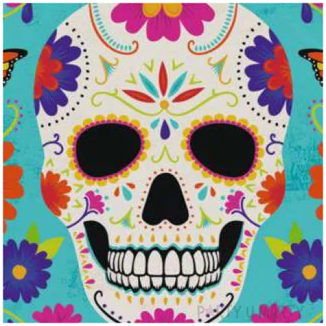 talerzyki papierowe meksykanskie wzory niebieskie amscan 23 cm 8 szt