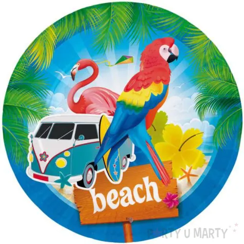 talerzyki papierowe miami summer folat 23 cm 8 szt