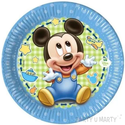 talerzyki papierowe mickey baby procos 20 cm 8 szt