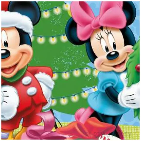 talerzyki papierowe mickey christmas 23 cm 8 szt