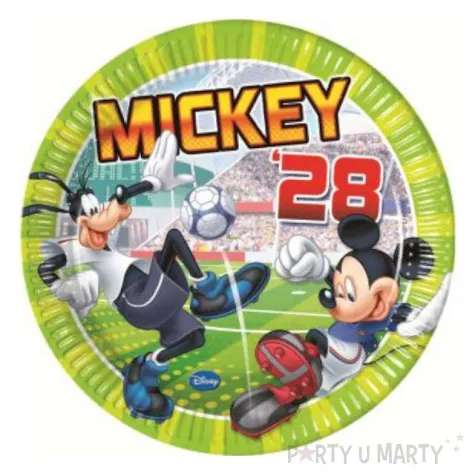 talerzyki papierowe mickey goal 23 cm 8 szt