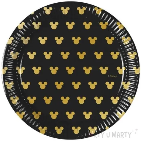talerzyki papierowe mickey gold procos 20 cm 8 szt