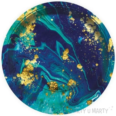 talerzyki papierowe midnight blue granatowe godan 23 cm 6 szt