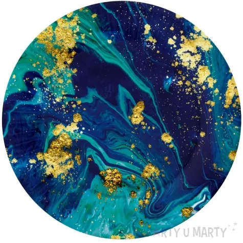 talerzyki papierowe midnight blue granatowy godan 18 cm 6 szt