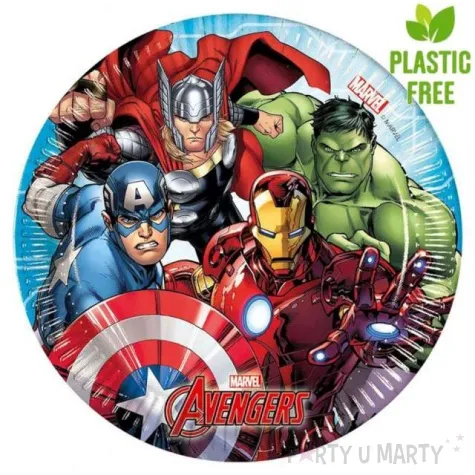 talerzyki papierowe mighty avengers procos 20 cm 8 szt