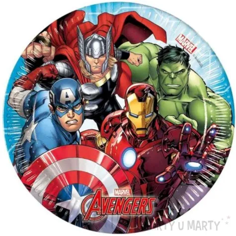 talerzyki papierowe mighty avengers procos 20 cm 8 szt