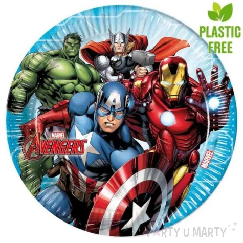 talerzyki papierowe mighty avengers procos 23 cm 8 szt