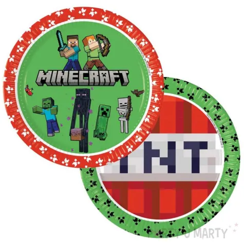 talerzyki papierowe minecraft procos 23 cm 8 szt