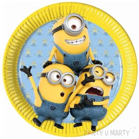 talerzyki papierowe minions lovely 23 cm 8 szt