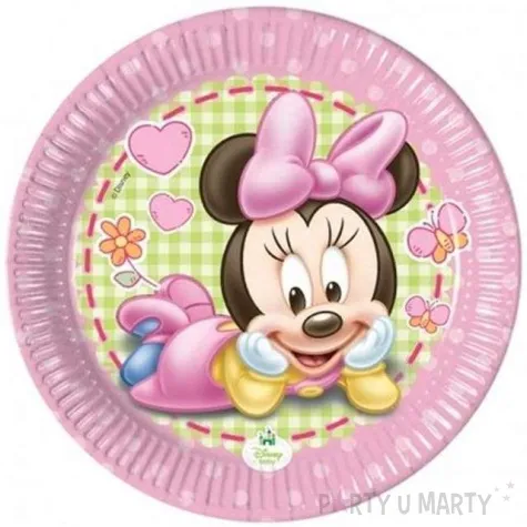 talerzyki papierowe minnie baby procos 20 cm 8 szt