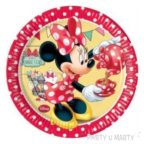 talerzyki papierowe minnie cafe 23 cm 8 szt