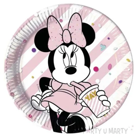 talerzyki papierowe minnie party gem procos 23 cm 8 szt