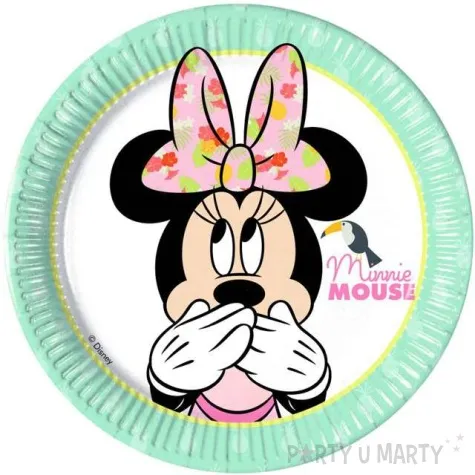 talerzyki papierowe minnie tropical disney procos 20 cm 8 szt