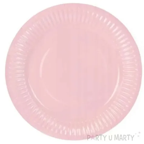 talerzyki papierowe monocolor rozowe jasne paw 18 cm 10 szt