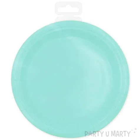 talerzyki papierowe monocolor turkusowe partypal 17 5 cm 6 szt