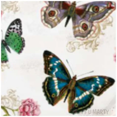 talerzyki papierowe motyle roze ornament mix maki 23 cm 8 szt