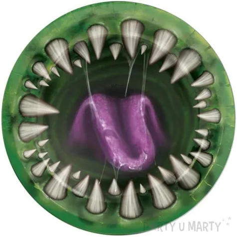 talerzyki papierowe mouth halloween guirca 23 cm 8 szt