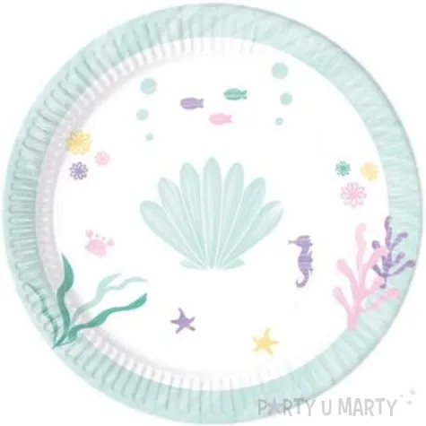 talerzyki papierowe muszelka procos 23 cm 8 szt