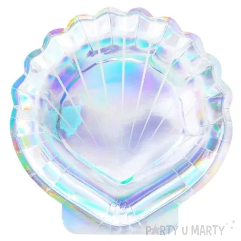 talerzyki papierowe muszla partydeco 18 cm 6 szt