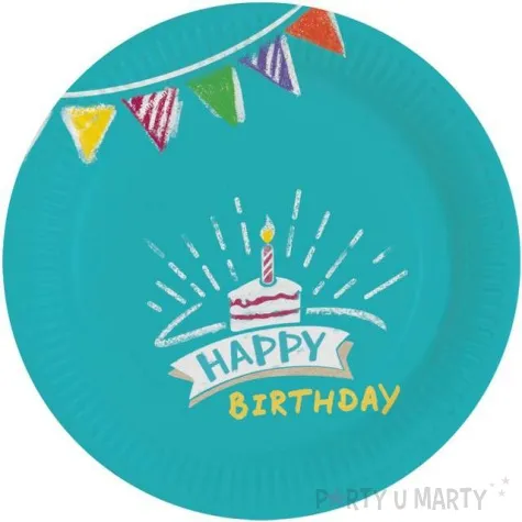 talerzyki papierowe my birthday party amscan 18 cm 8 szt