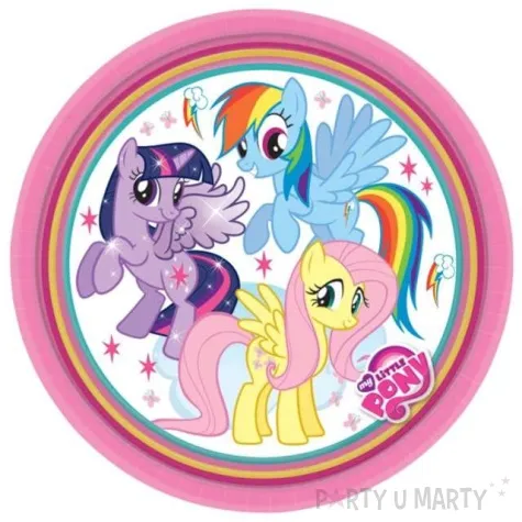 talerzyki papierowe my little pony 18 cm 8 szt