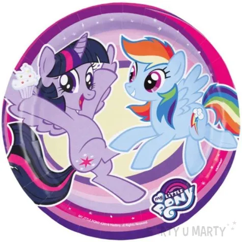 talerzyki papierowe my little pony 18 cm 8 szt