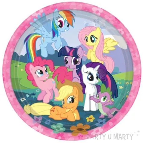 talerzyki papierowe my little pony 23 cm 8 szt