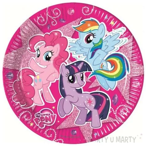 talerzyki papierowe my little pony 23 cm 8 szt
