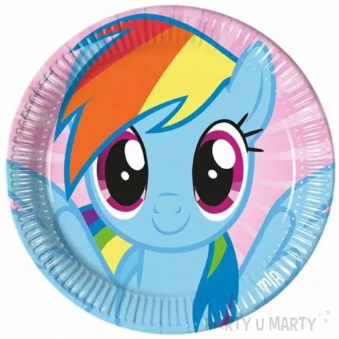 talerzyki papierowe my little pony 23 cm 8 szt