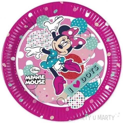 talerzyki papierowe myszka minnie procos 20 cm 8 szt