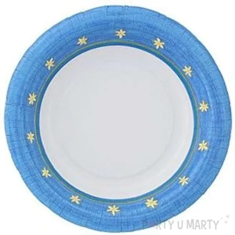 talerzyki papierowe niebieski krag 18 cm 10 szt