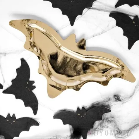 talerzyki papierowe nietoperz partydeco 37 5cm 6 szt