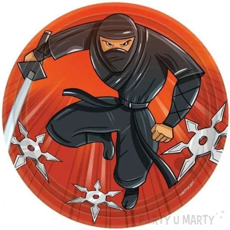 talerzyki papierowe ninja amscan 18 cm 8 szt