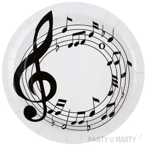 talerzyki papierowe nuty santex 23 cm 10 szt