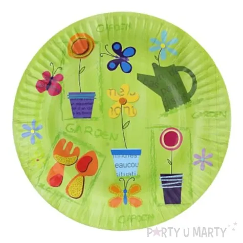 talerzyki papierowe ogrodek 18 cm 6 szt