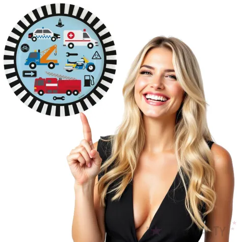 talerzyki papierowe on the road amscan 8 szt