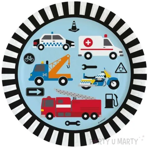 talerzyki papierowe on the road amscan 8 szt